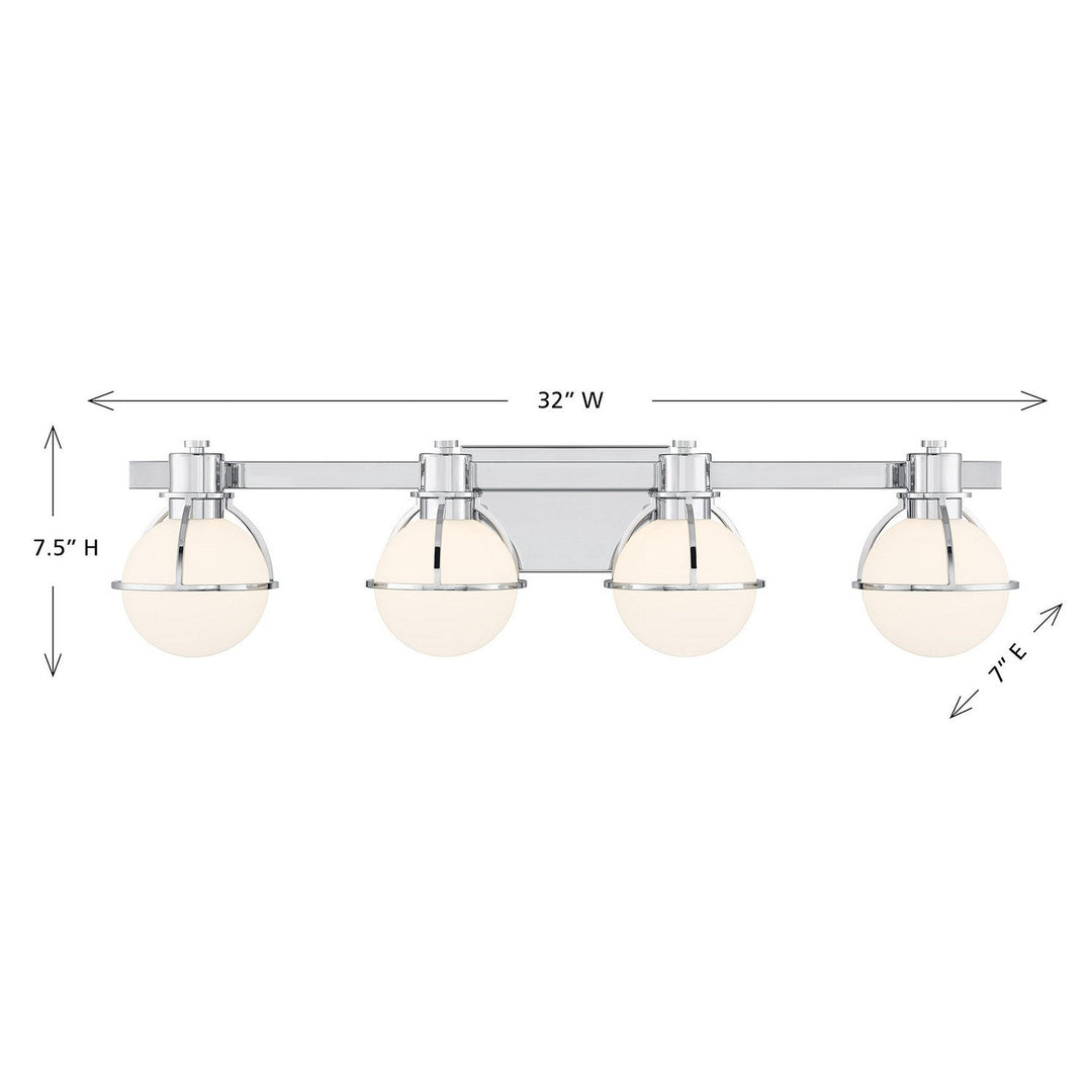 Pierce Four Light Bathroom Vanity in Chrome Savoy House