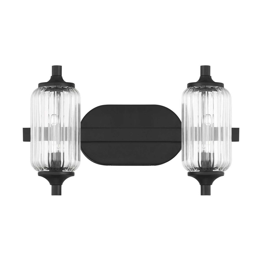 Holton Two Light Bathroom Vanity in Matte Black Savoy House