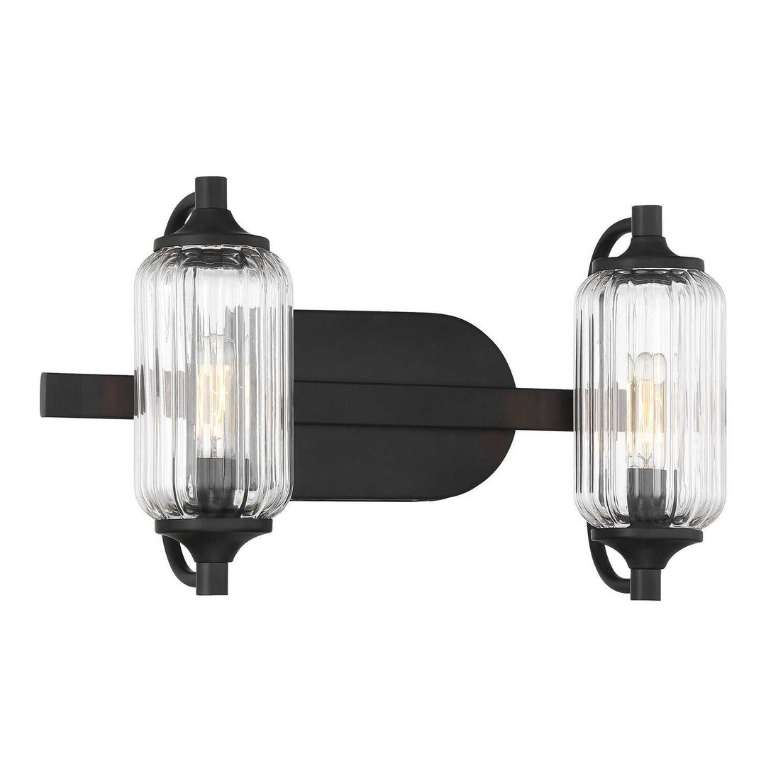 Holton Two Light Bathroom Vanity in Matte Black Savoy House