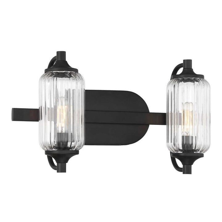 Holton Two Light Bathroom Vanity in Matte Black Savoy House