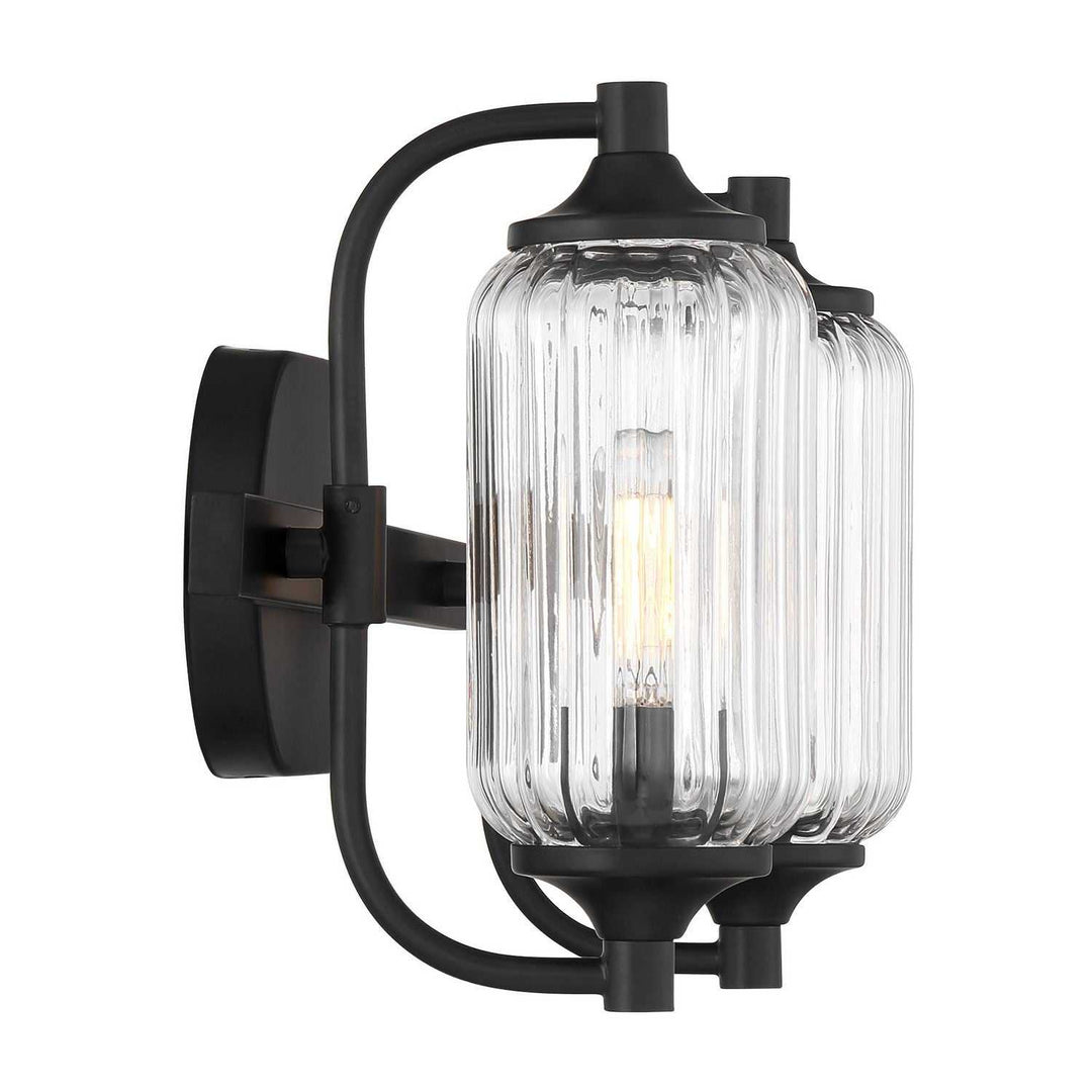 Holton Two Light Bathroom Vanity in Matte Black Savoy House