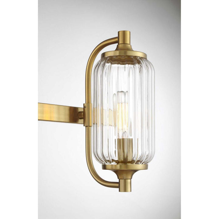 Holton Three Light Bathroom Vanity in Warm Brass Savoy House