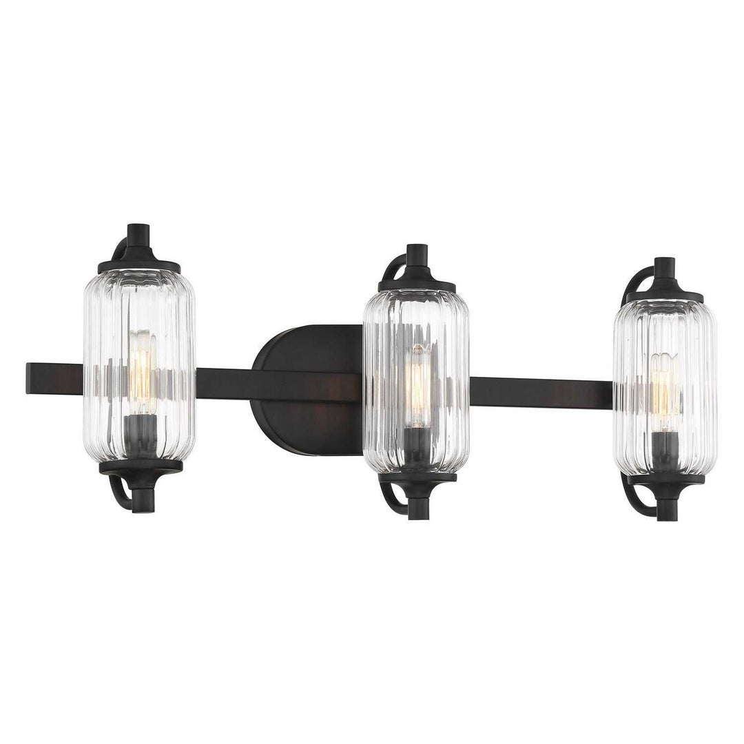 Holton Three Light Bathroom Vanity in Matte Black Savoy House