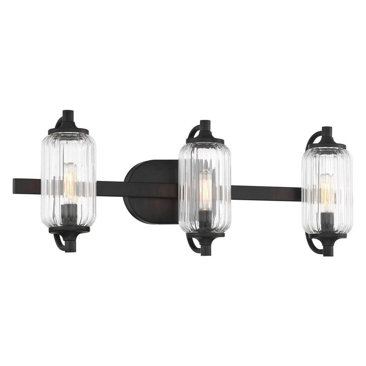 Holton Three Light Bathroom Vanity in Matte Black Savoy House