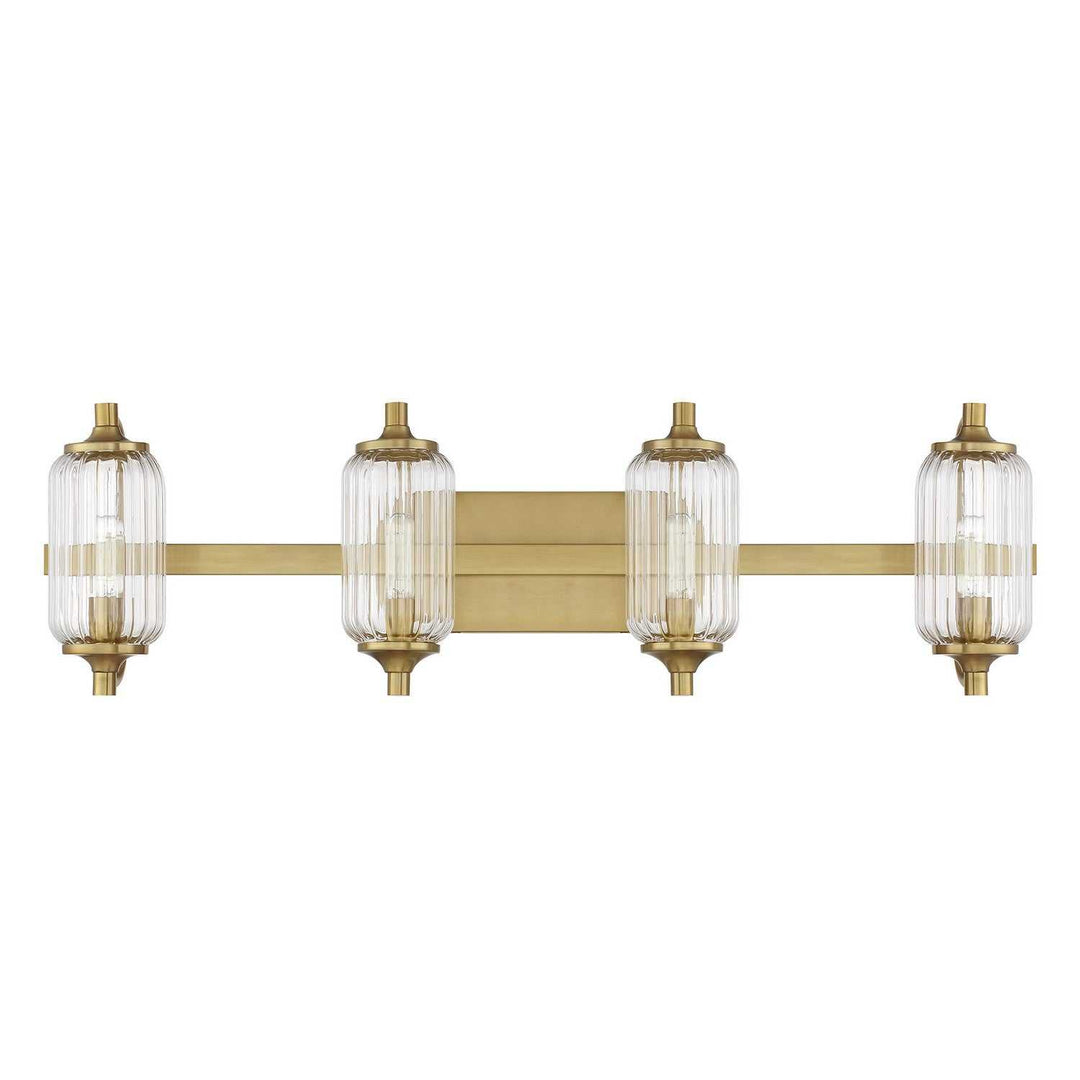 Holton Four Light Bathroom Vanity in Warm Brass Savoy House