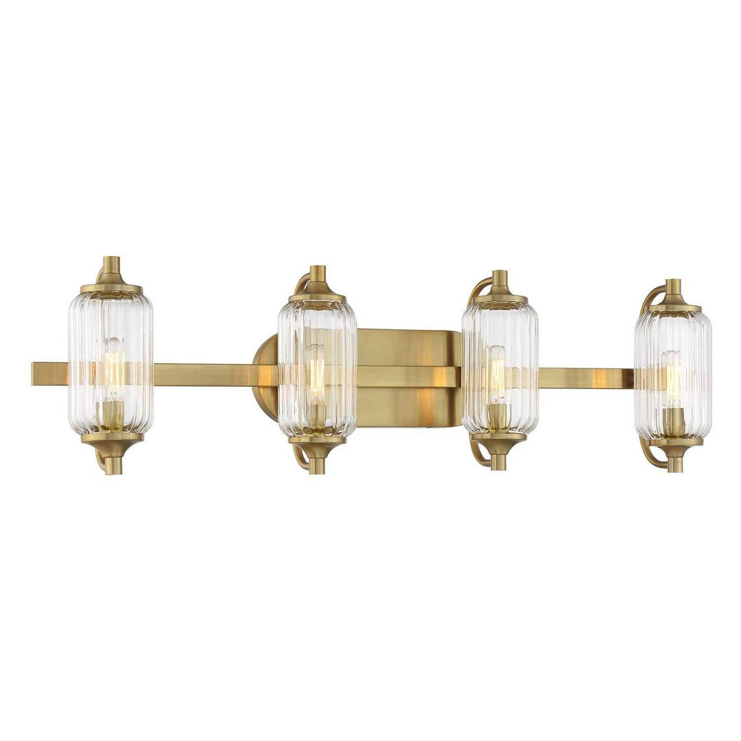 Holton Four Light Bathroom Vanity in Warm Brass Savoy House