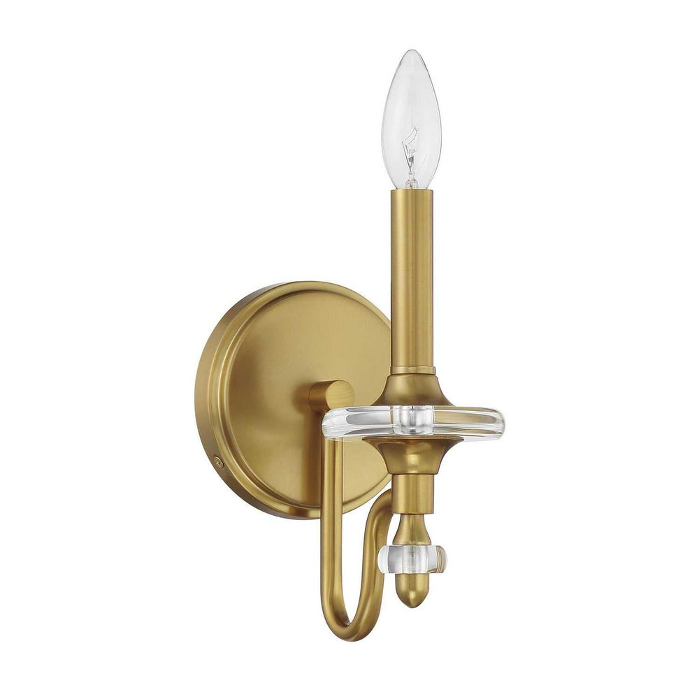 Champlain One Light Wall Sconce in Warm Brass Savoy House