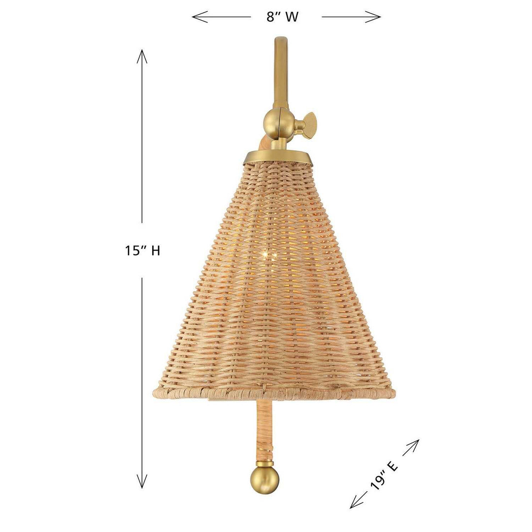Savoy House - 9-1499-1-322 - One Light Wall Sconce - Linell - Warm Brass