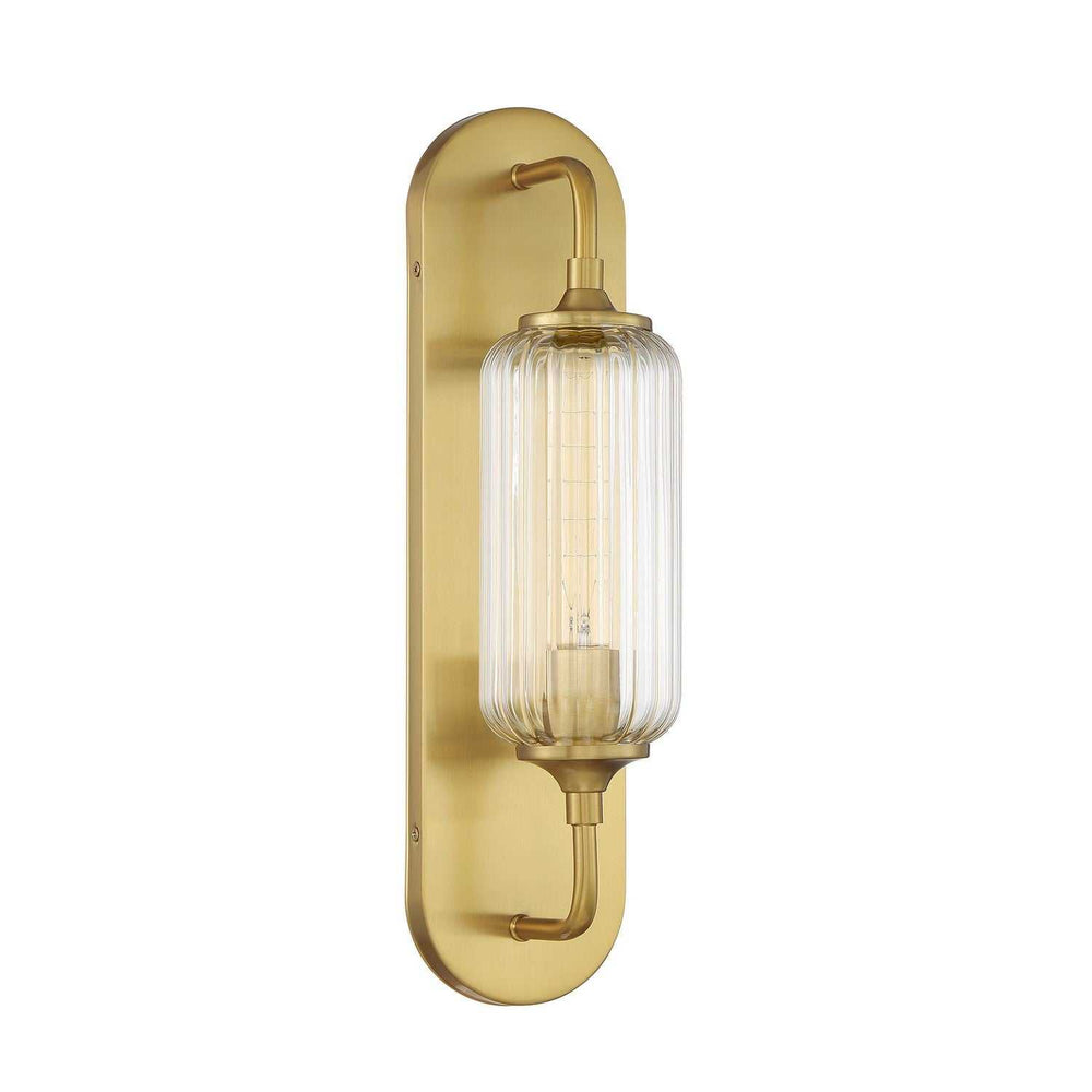 Holton One Light Wall Sconce in Warm Brass Savoy House