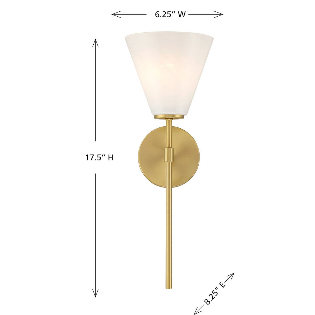 Blair One Light Wall Sconce in Warm Brass Savoy House