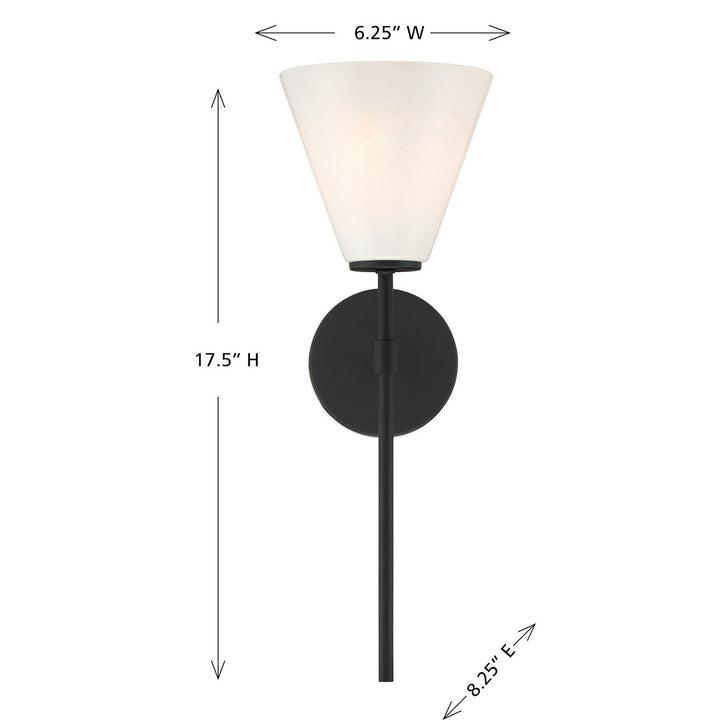 Blair One Light Wall Sconce in Matte Black Savoy House