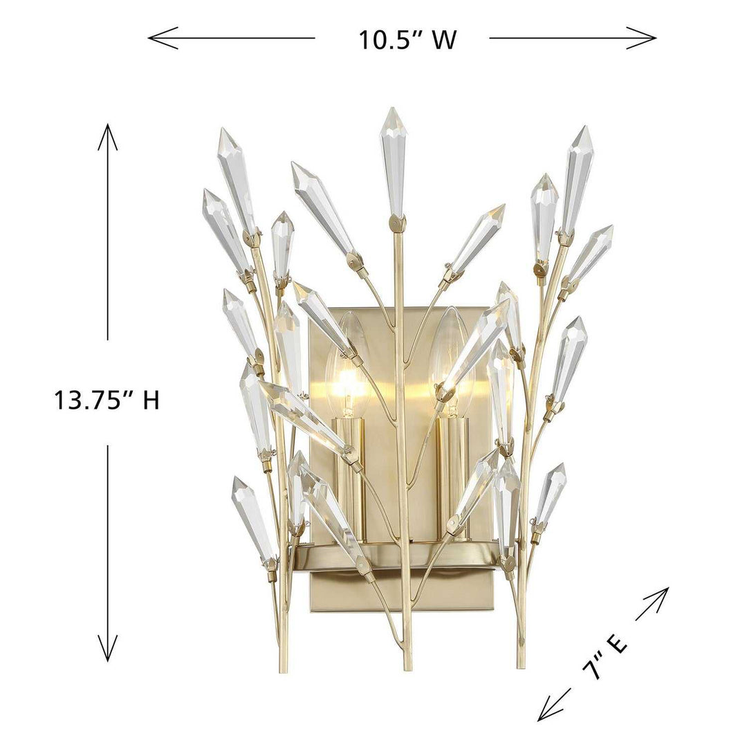 Orianna Two Light Wall Sconce in Noble Brass Savoy House