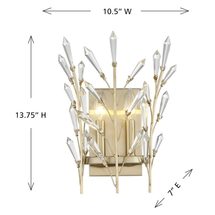 Orianna Two Light Wall Sconce in Noble Brass Savoy House