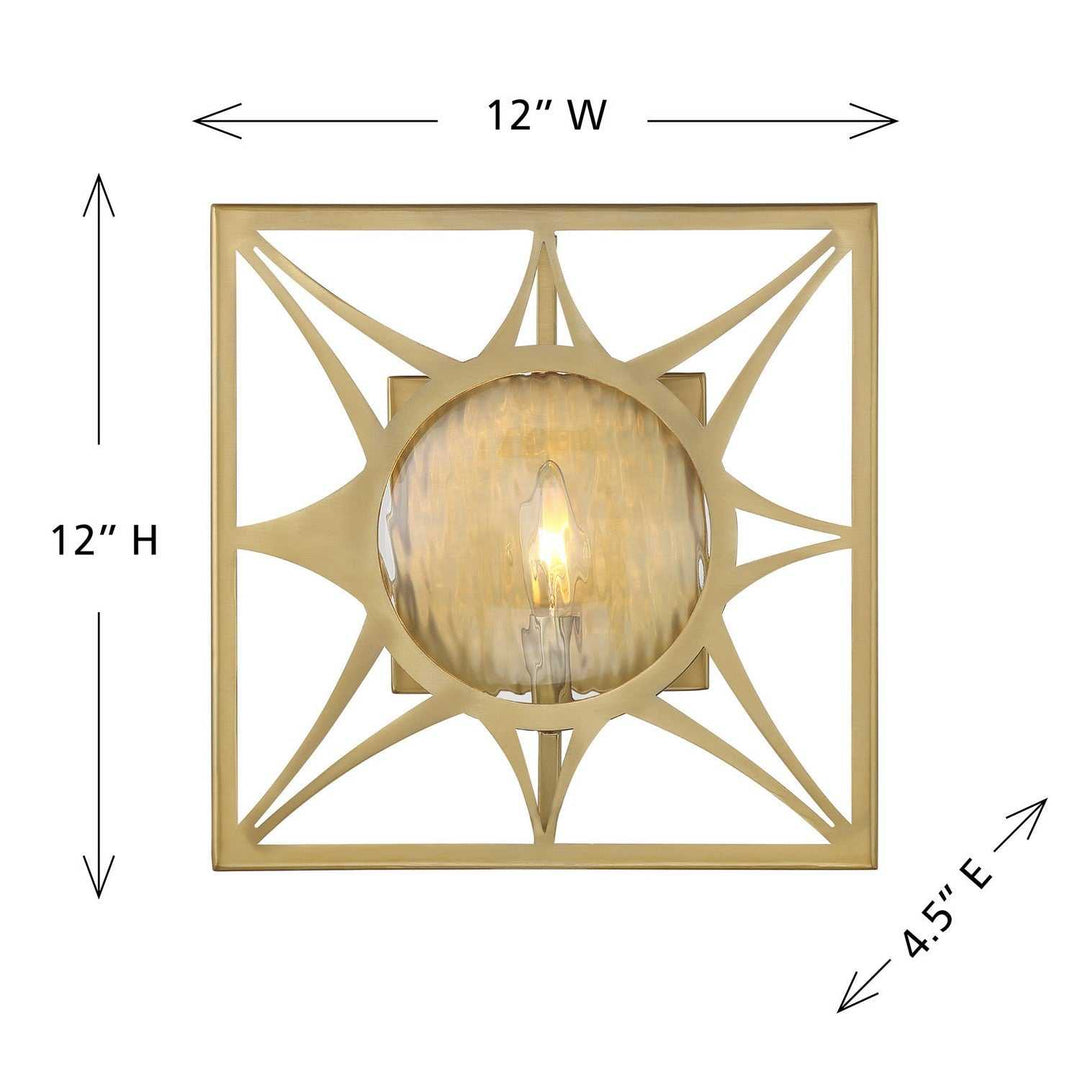 Balfour One Light Wall Sconce in Warm Brass Savoy House