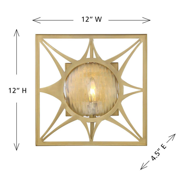 Balfour One Light Wall Sconce in Warm Brass Savoy House