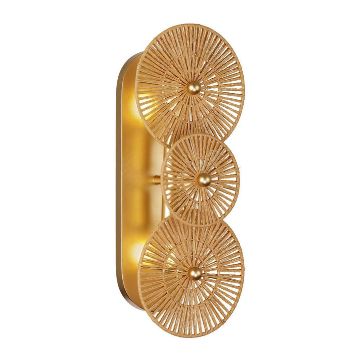 Abbott Two Light Wall Sconce in Distressed Gold Savoy House