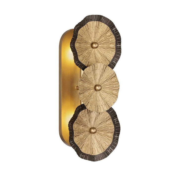 Lincoln Two Light Wall Sconce in Distressed Gold and Bronze Savoy House