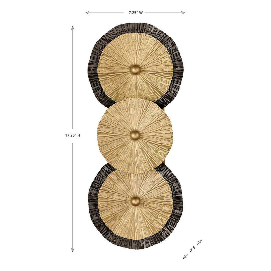 Lincoln Two Light Wall Sconce in Distressed Gold and Bronze Savoy House