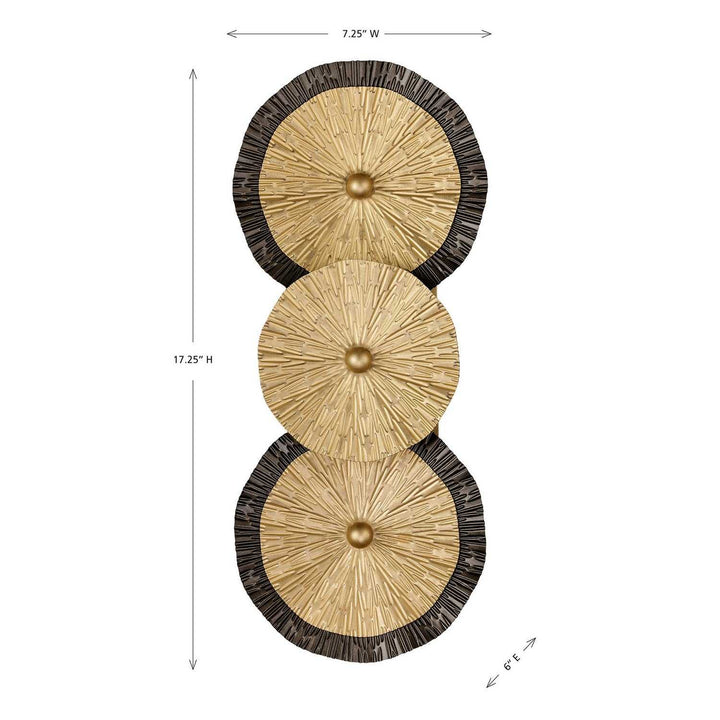 Lincoln Two Light Wall Sconce in Distressed Gold and Bronze Savoy House