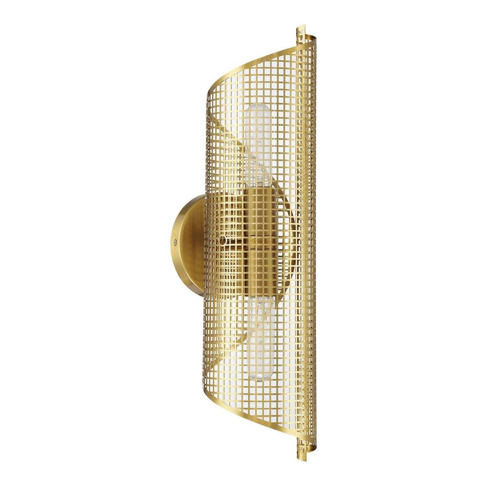 Hillbourne Two Light Wall Sconce in Warm Brass Savoy House