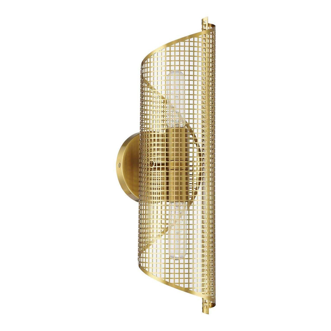 Hillbourne Two Light Wall Sconce in Warm Brass Savoy House