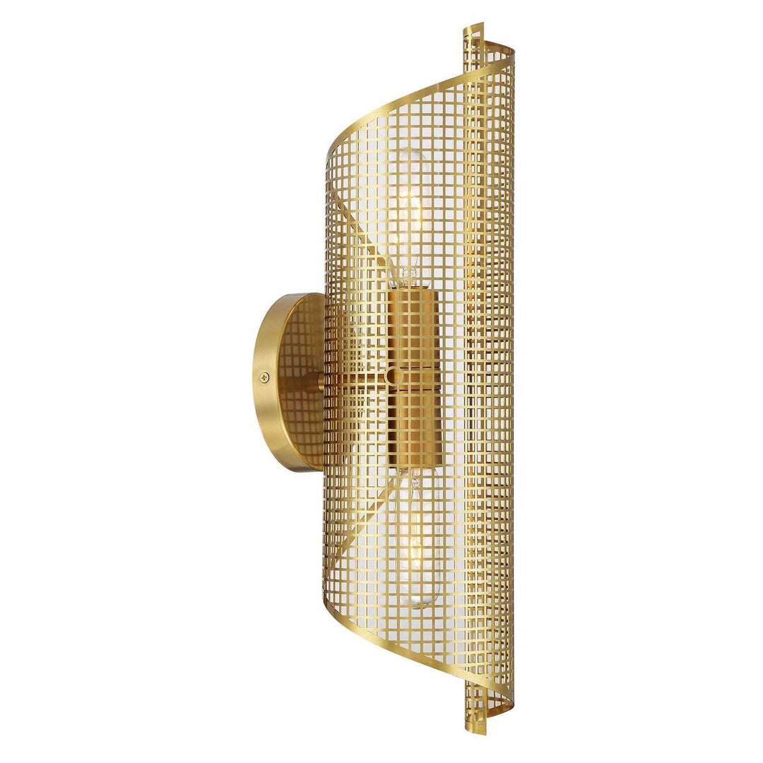 Hillbourne Two Light Wall Sconce in Warm Brass Savoy House