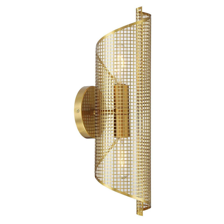 Hillbourne Two Light Wall Sconce in Warm Brass Savoy House