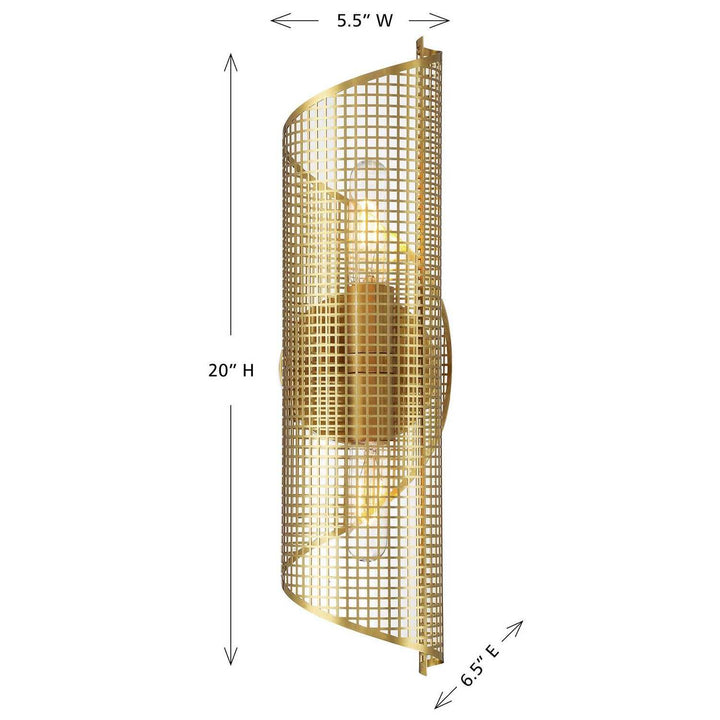 Hillbourne Two Light Wall Sconce in Warm Brass Savoy House