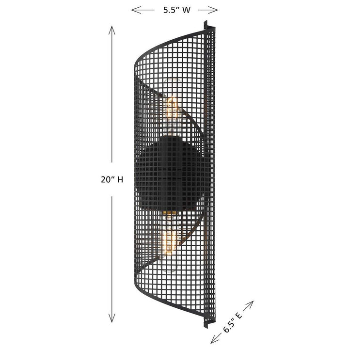 Hillbourne Two Light Wall Sconce in Matte Black Savoy House