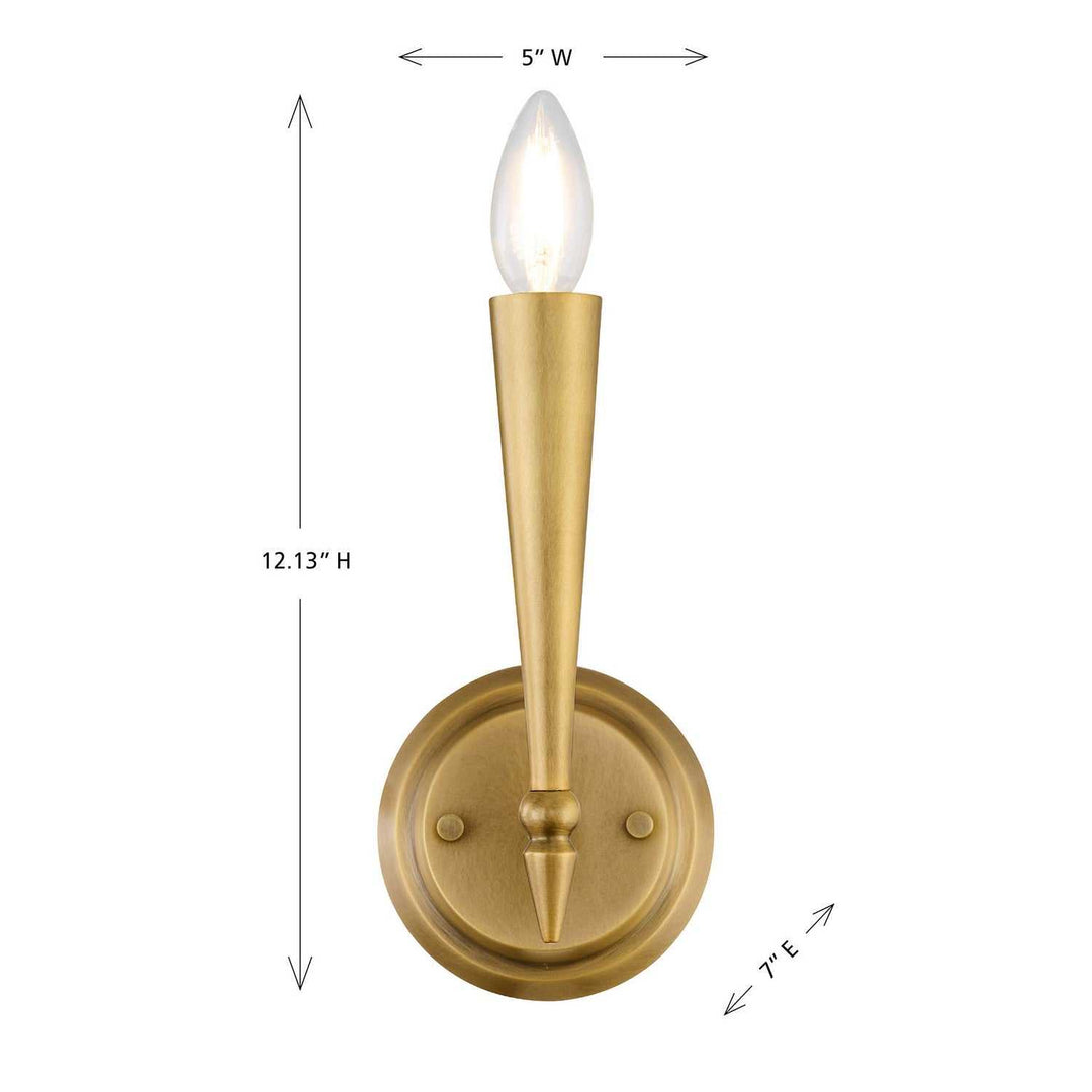 Tremont One Light Wall Sconce in Riviera Brass Savoy House