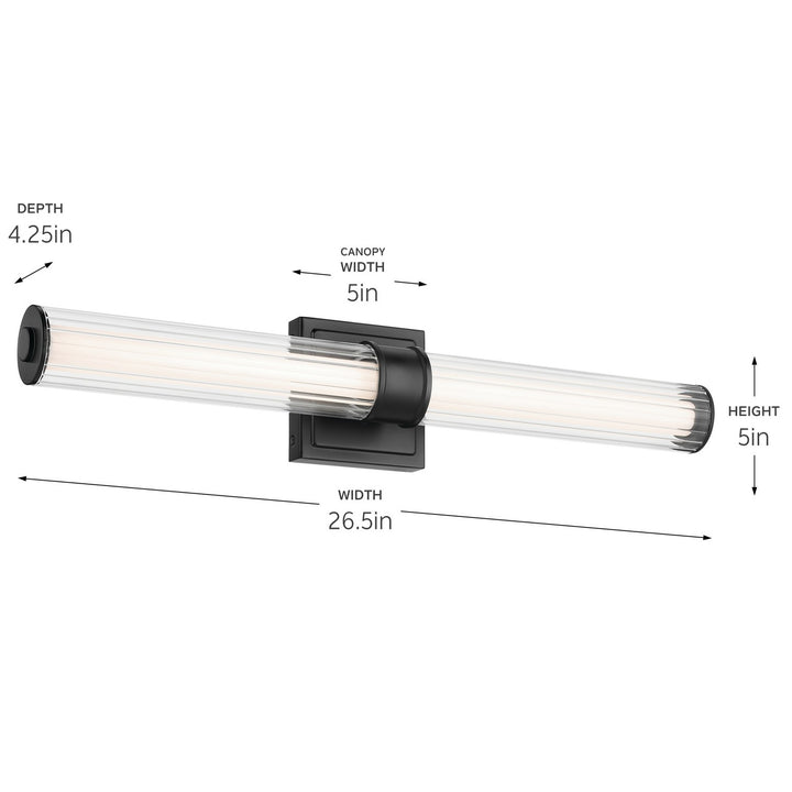 Kichler Canada - 55196BKLED - LED Linear Bath - Laurene - Black