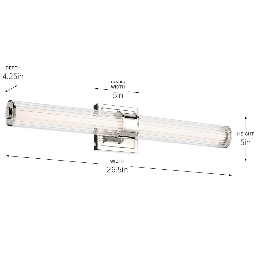 Kichler Canada - 55196PNLED - LED Linear Bath - Laurene - Polished Nickel