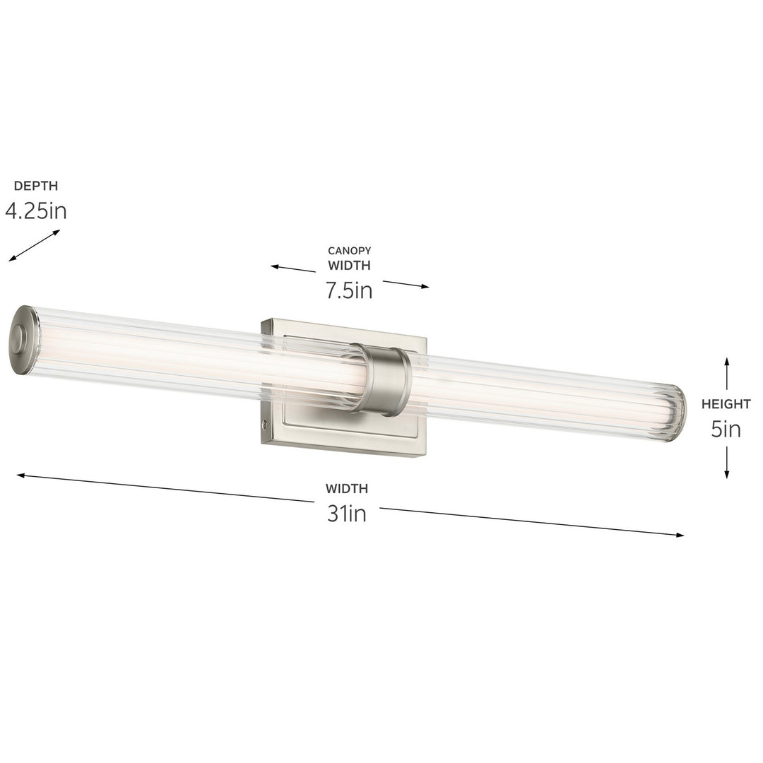 Kichler Canada - 55197NILED - LED Linear Bath - Laurene - Brushed Nickel