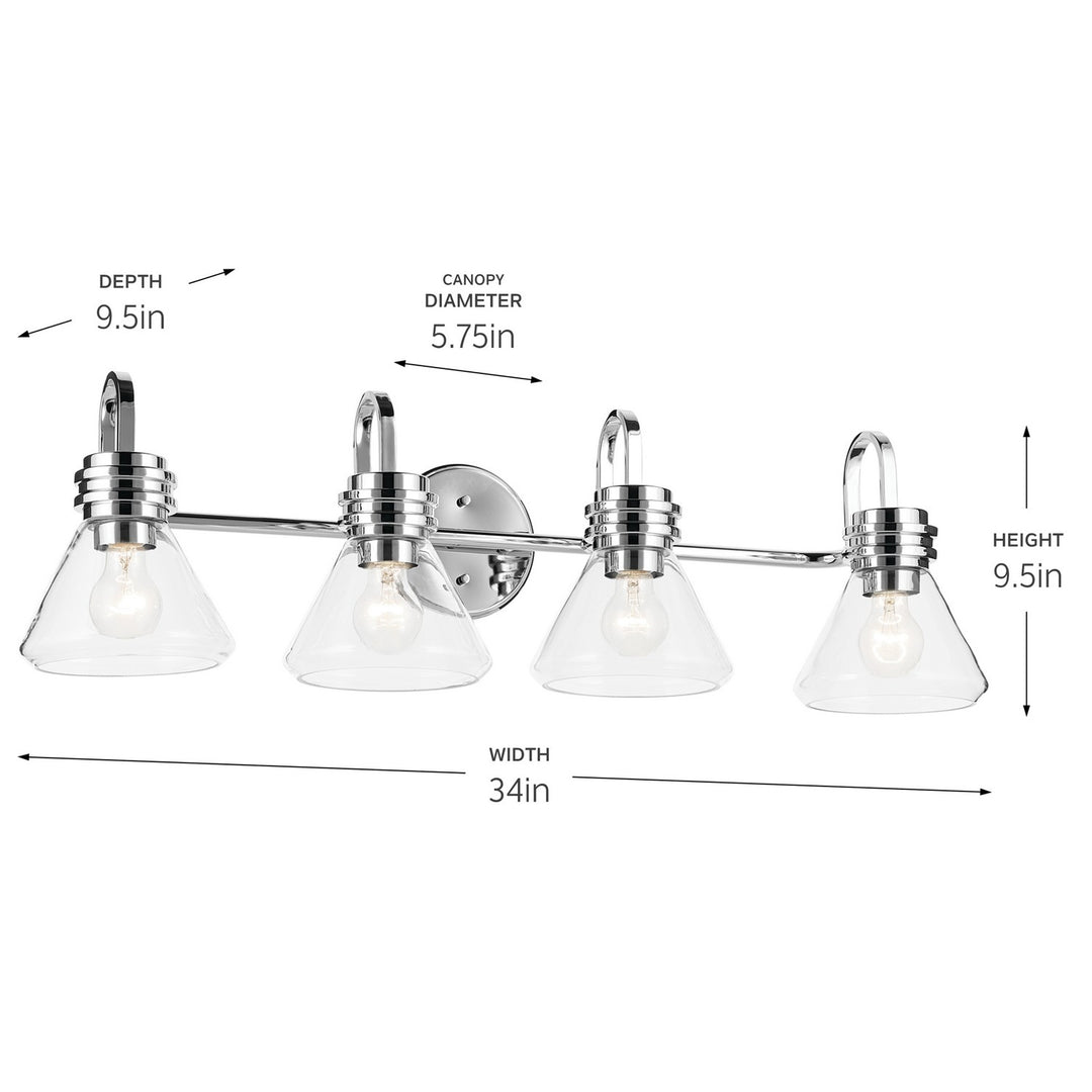 Kichler Canada - 55156CHCLR - Four Light Bath - Farum - Chrome