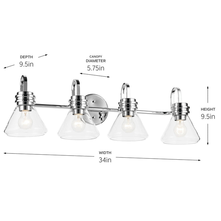 Kichler Canada - 55156CHCLR - Four Light Bath - Farum - Chrome