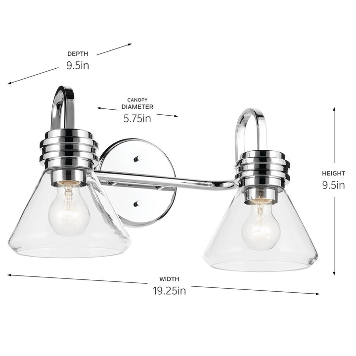 Kichler Canada - 55154CHCLR - Two Light Bath - Farum - Chrome