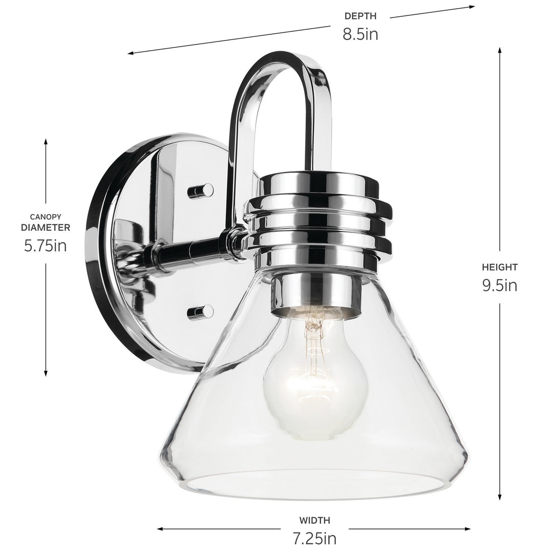 Kichler Canada - 55153CHCLR - One Light Wall Sconce - Farum - Chrome