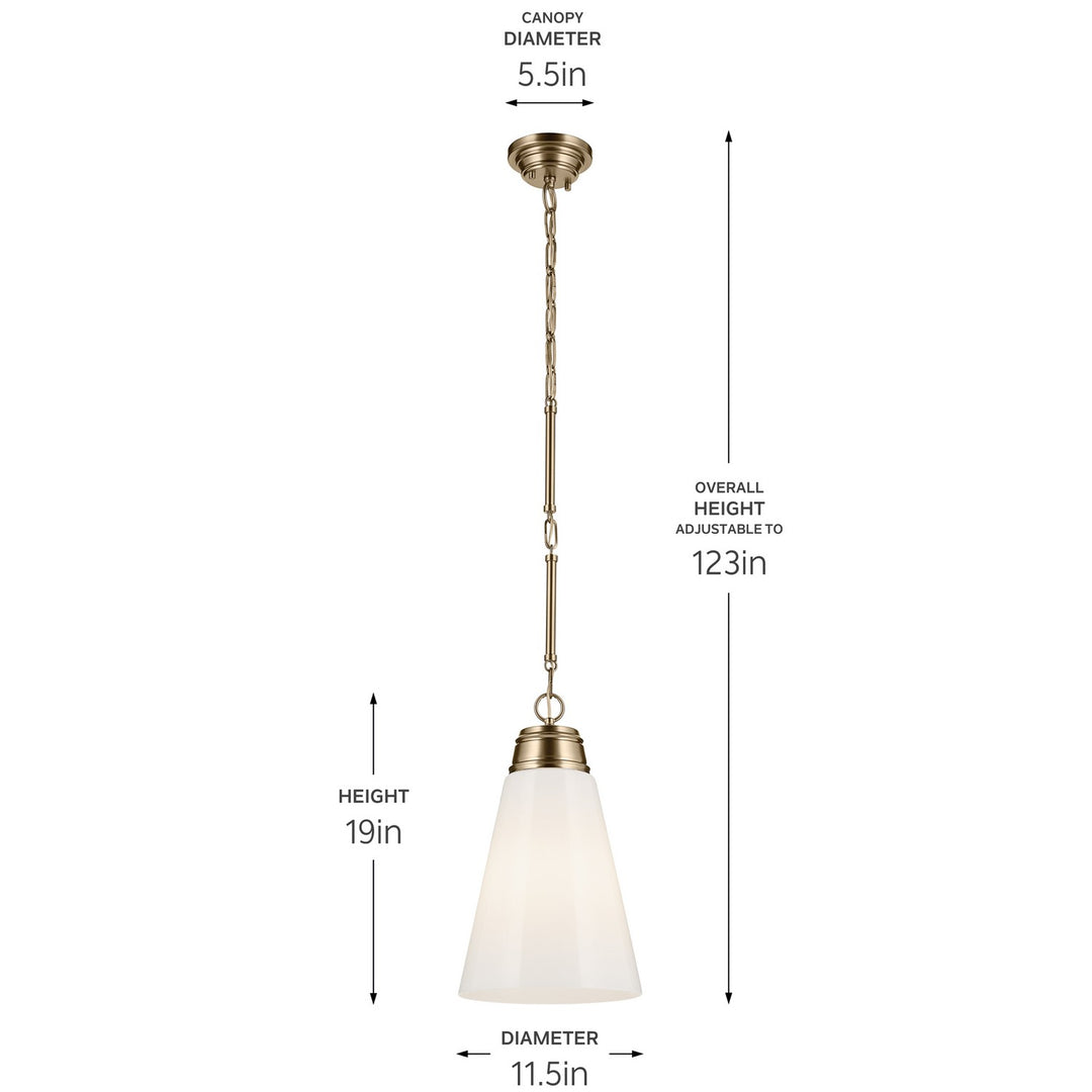 Kichler Canada - 52661CPZ - One Light Pendant - Marsailli - Champagne Bronze
