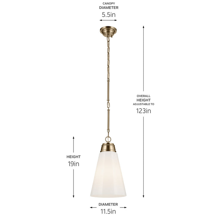 Kichler Canada - 52661CPZ - One Light Pendant - Marsailli - Champagne Bronze