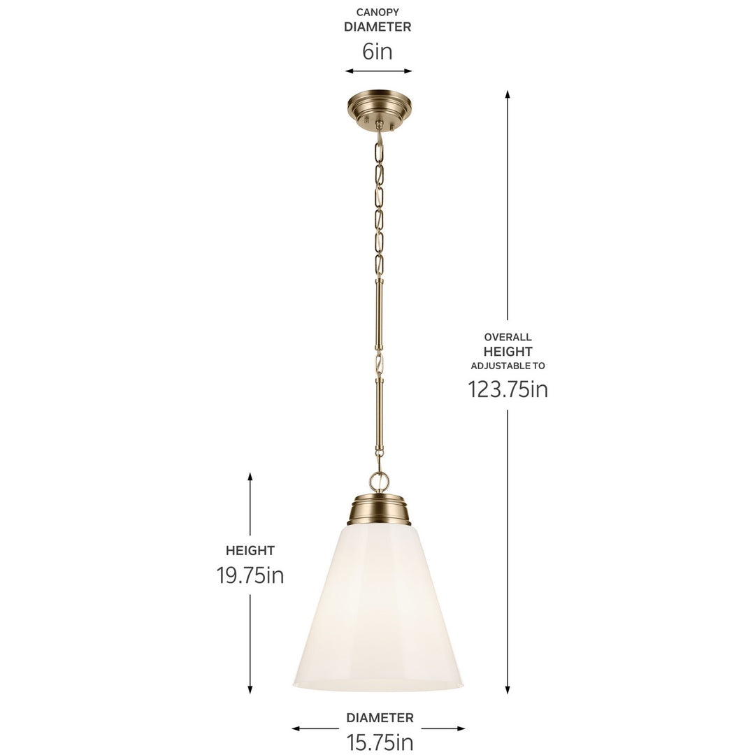 Kichler Canada - 52662CPZ - One Light Pendant - Marsailli - Champagne Bronze
