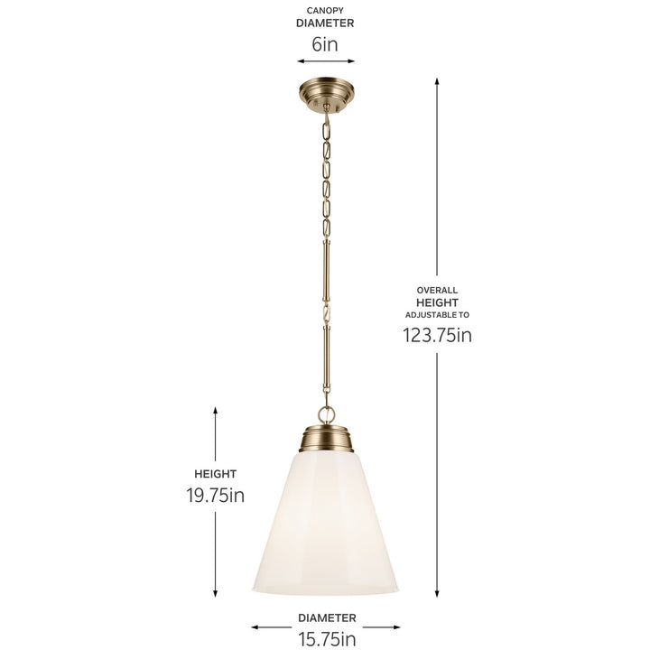 Kichler Canada - 52662CPZ - One Light Pendant - Marsailli - Champagne Bronze