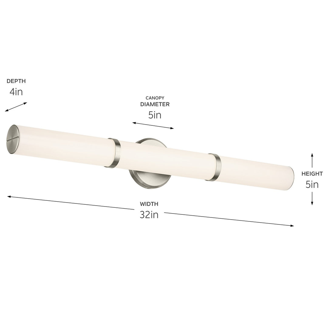 Kichler Canada - 55189NILED - LED Linear Bath - Rosh - Brushed Nickel