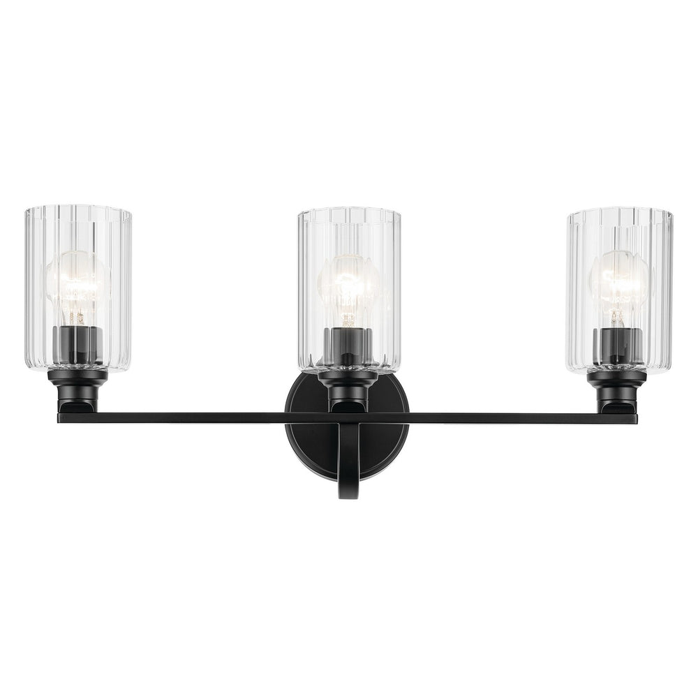 Kichler Canada - 55226BKFLU - Three Light Bath - Gioe - Black