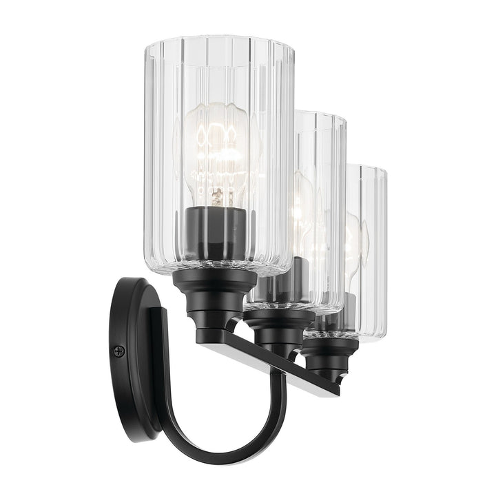 Kichler Canada - 55226BKFLU - Three Light Bath - Gioe - Black