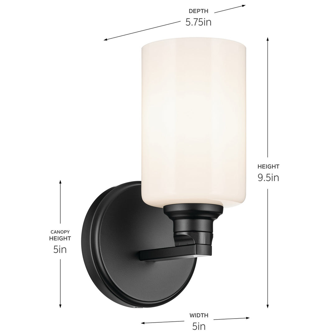 Kichler Canada - 55224BK - One Light Wall Sconce - Gioe - Black
