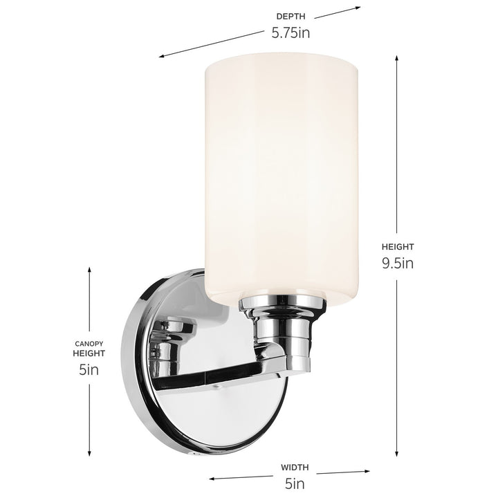 Kichler Canada - 55224CH - One Light Wall Sconce - Gioe - Chrome