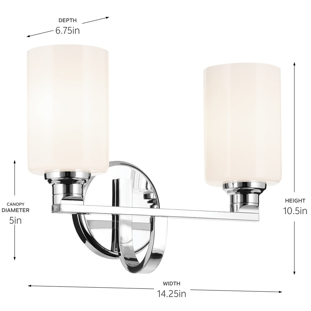 Kichler Canada - 55225CH - Two Light Bath - Gioe - Chrome