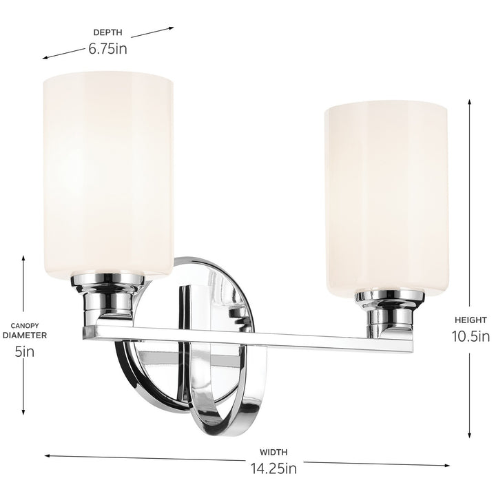 Kichler Canada - 55225CH - Two Light Bath - Gioe - Chrome