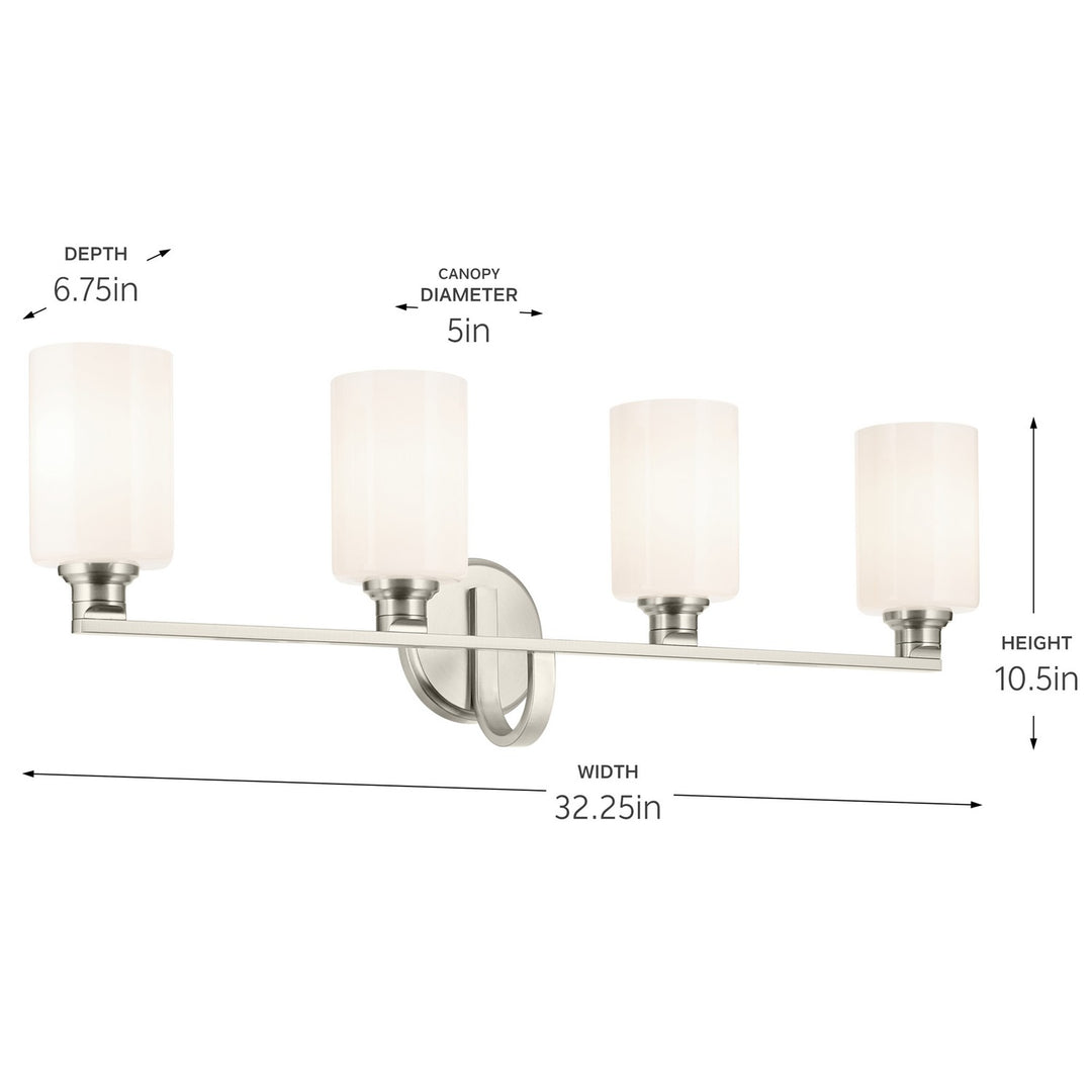 Kichler Canada - 55227NI - Four Light Bath - Gioe - Brushed Nickel