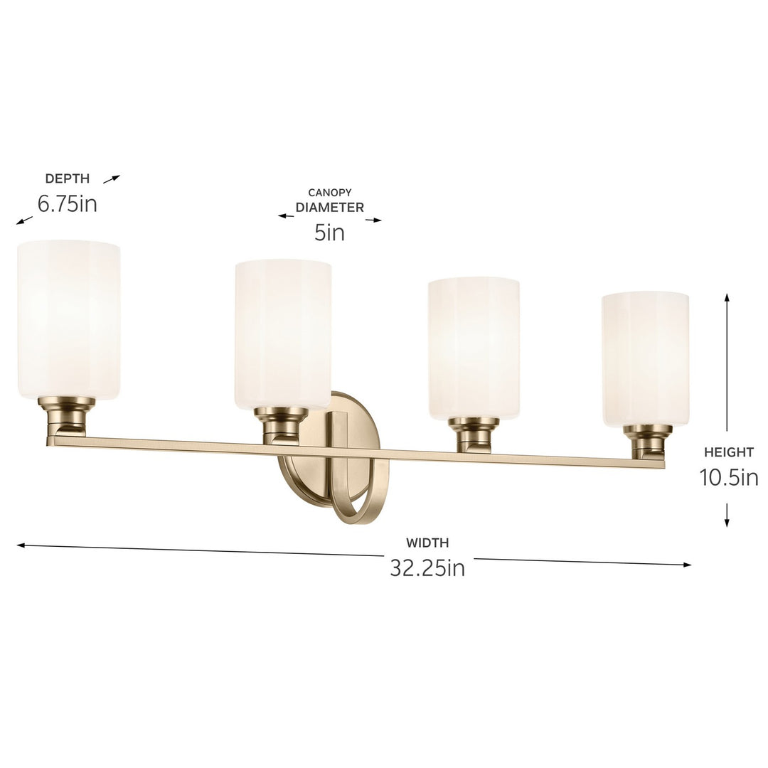 Kichler Canada - 55227CPZ - Four Light Bath - Gioe - Champagne Bronze